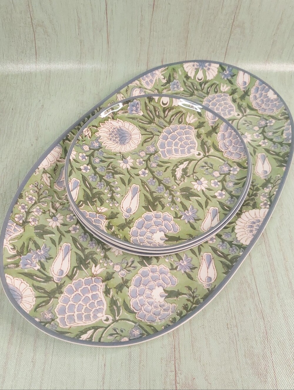 Anthropologie Tangier Oasis Melamine Side Plates & Serving Platter